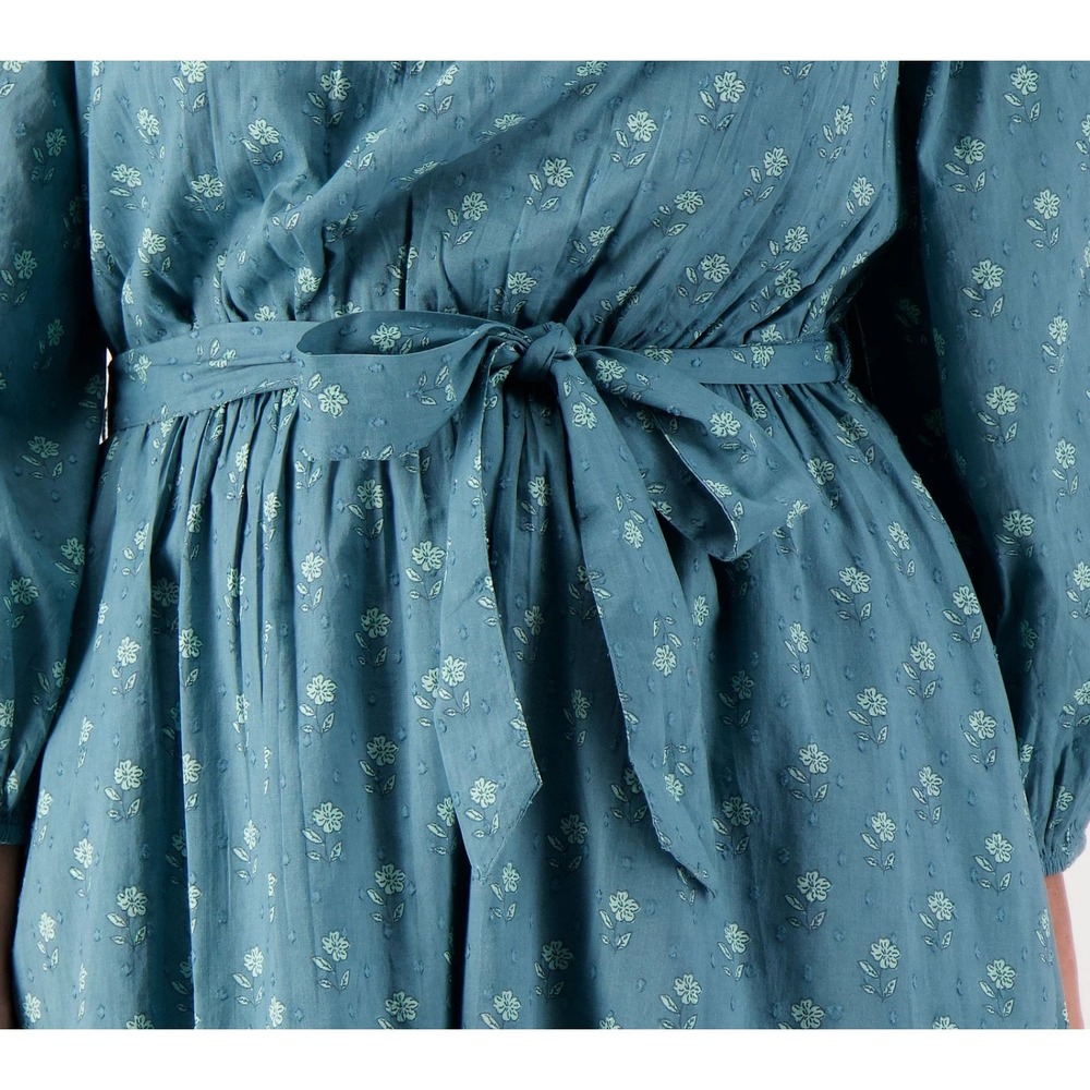 Destination 365 Clip Dot Off- the-Shoulder Midi Dress‎ Green M - Picture 3 of 4